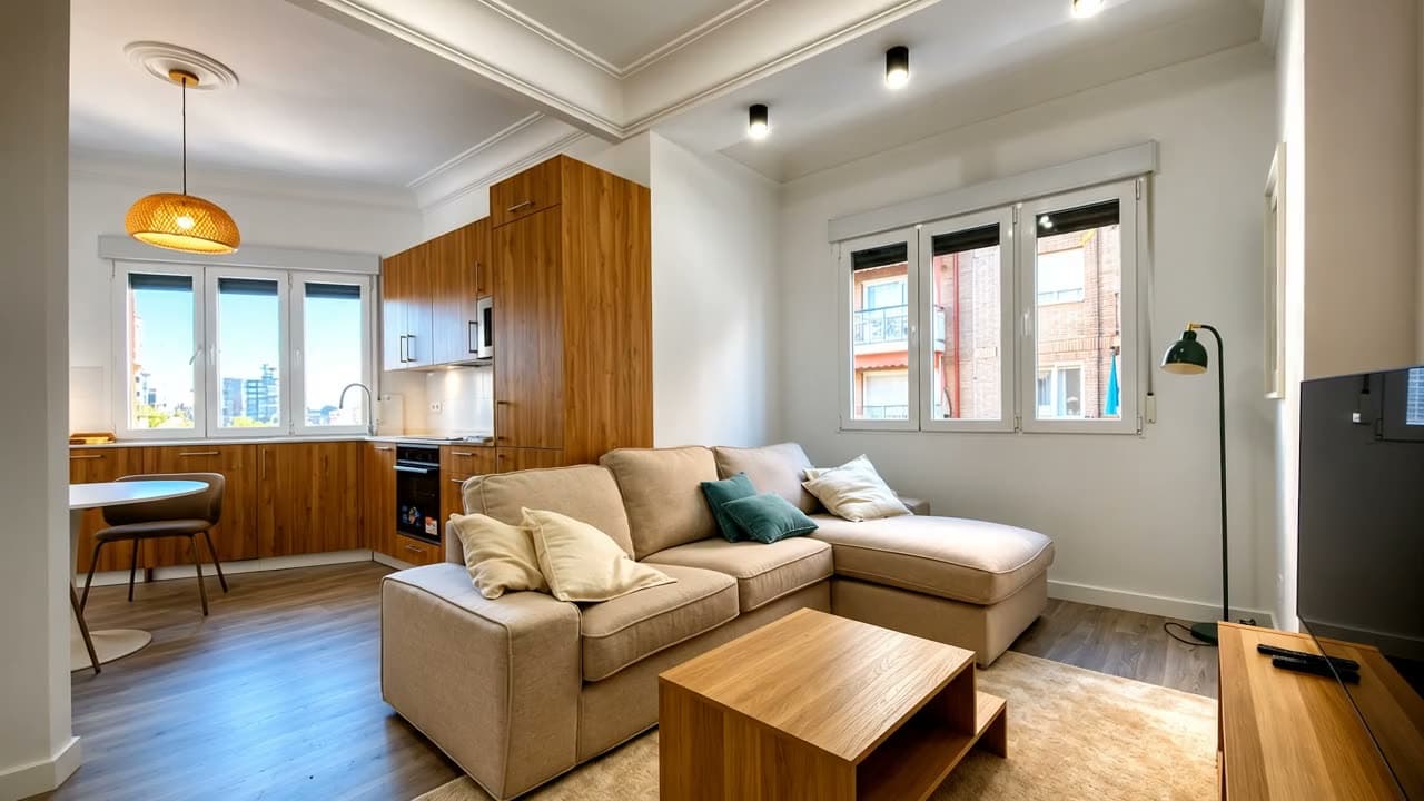 A staged living room, a typical MLS listing photo