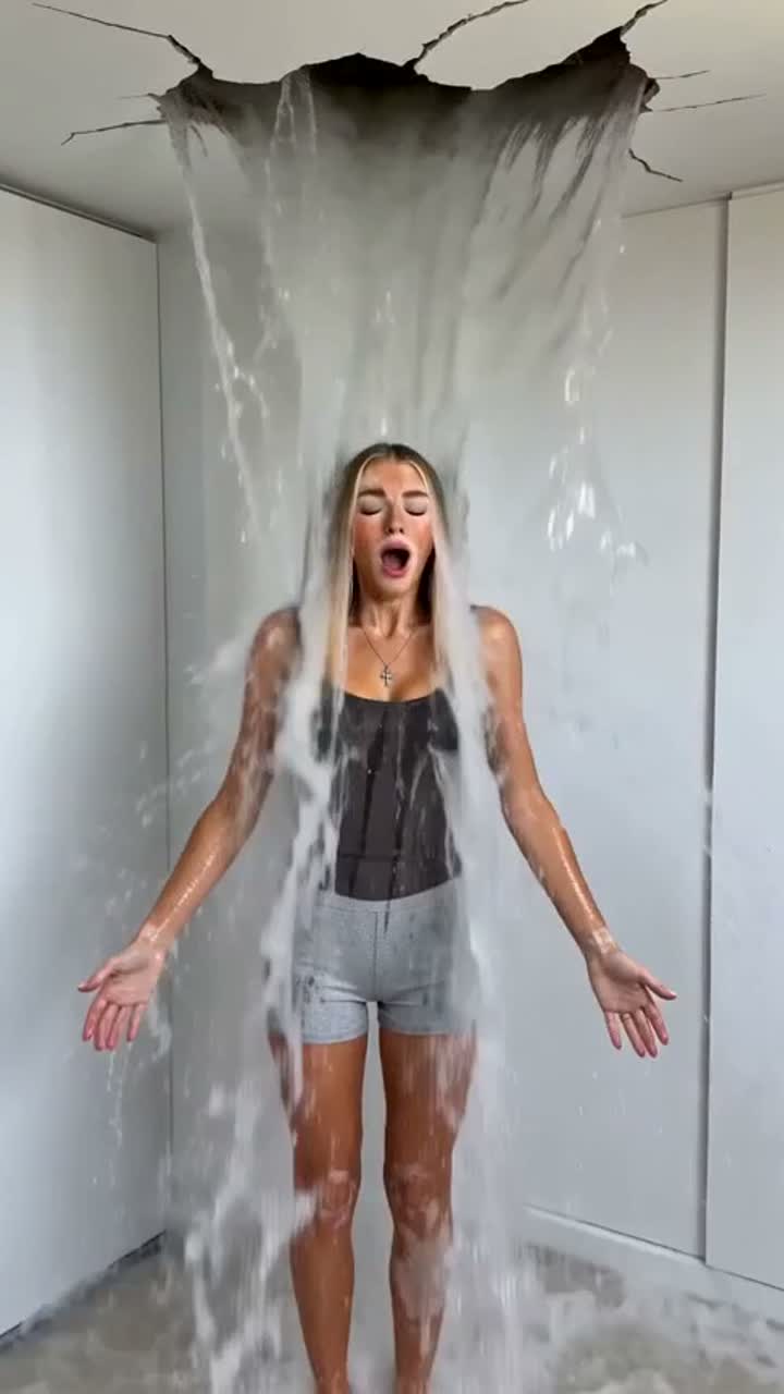 A frame from a three-second video hook